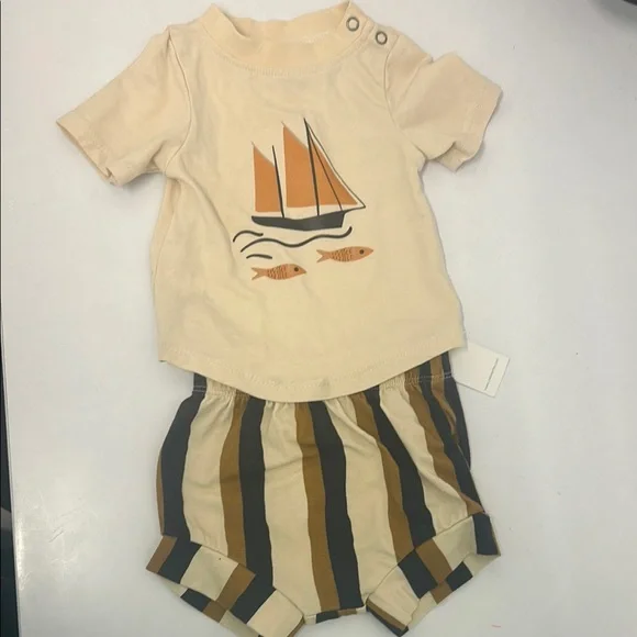 Sailboat Graphic Baby Outfit - Picture 1 of 5